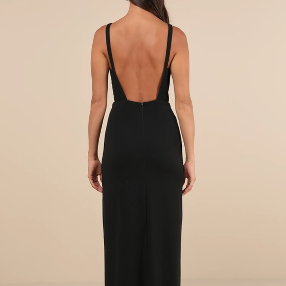 Darling Radiance Black Sleeveless Bow Backless Maxi Dress - Picture 3 of 5